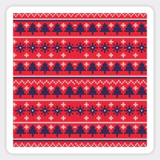 Christmas knitted pattern Sticker